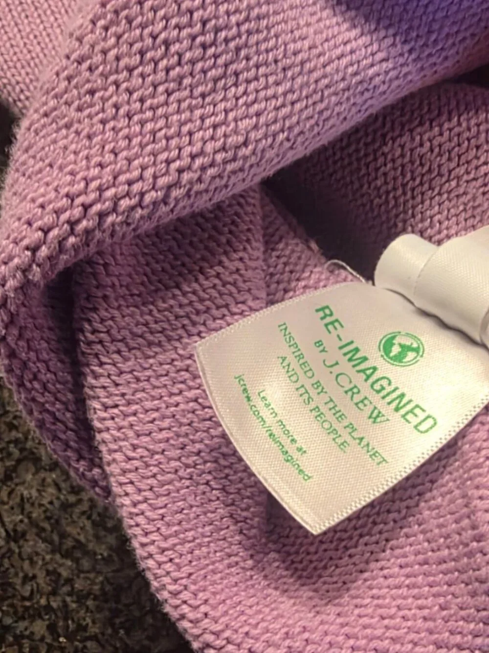 J.Crew Men's Marled Cotton Crewneck Sweater / Medium / Light Purple / BL820
